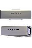 Music Angel Mini MP3, MP4, CD, iPod, iPhone, PC, Notebook, Mobile Phone, USB, TransFlash, FM Radio, Speaker, Player - Silver Color