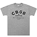 CBGB & OMFUG Classic 70's New York City Music Club Classic Logo Adult Grey T-Shirt