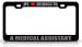 MY HEART BELONGS TO A MEDICAL ASSISTANT Occupation Metal Auto License Plate Frame Tag Holder, Black/Silver