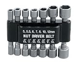 TEKTON by MIT 2928 Power Nut Driver Bit Set, 14-Piece