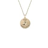 Children's 14k Gold Filled Round Holy Communion Pendant Necklace, 18
