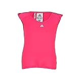 Adidas Youth Girl's Edge Cap Sleeve - White/Radiant Red