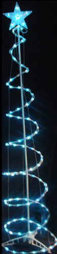 6' Lighted White Spiral Christmas Tree Sculpture