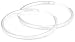 VINANI Creolen Medium Hoop eckig Silber 925 Ohrringe CMH