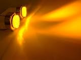 Amber 48 LED Motorcycle Turn Signal, Marker or Blinker Lights in Side Mount Polished Aluminum Housings