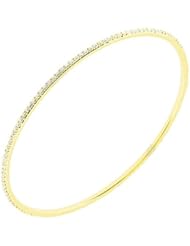 1.92 ct. tw Round Diamond Bangle Bracelet in Prong Setting - F-G VS2 - 18 Kt. Yellow Gold