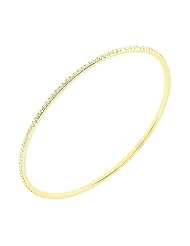 3.00 ct. tw Round Diamond Bangle Bracelet in Prong Setting - E-F VS1 - 18 Kt. Yellow Gold