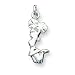 Sterling Silver Cheerleader Charm with 20 inch Sterling Silver Chain