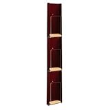 Three Pocket Modular Magazine Rack Steel Shell Finish: Haze, Style: Narrow, Wooden Rib Finish: Oak