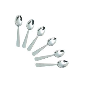 Kitchen Craft Deluxe Stainless Steel Teaspoons - Set of Six KCTSPOONSET