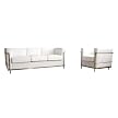 Le Corbusier Petite Sofa/Chair Set - White (Large)