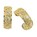 Beautiful! Authentic Black Hills Gold Half Loop Posts Earrings