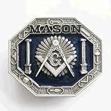 Thumbnail image for Freemason Mason Square and Compass Belt Buckle