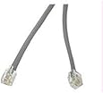 C2G / Cables To Go 09598 RJ12 6P6C Straight Modular Cable, Silver (7 Feet)