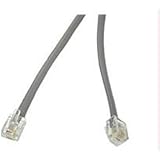 C2G / Cables To Go 09598 RJ12 6P6C Straight Modular Cable, Silver (7 Feet)