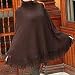 Alpaca wool poncho, 'Dark Chocolate'