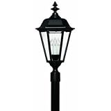 Hinkley Lighting 1471BK Large Post Mount - Black Manor House (3 x 40 Watt) Outdoor Traditional Light
