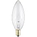 Westinghouse 4027 60-Watt, B10 Decorative Ceiling Fan Bulb, Candelabra Base, Clear, 2-Pack