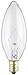 Westinghouse 4023 40-Watt, B 9-1/2 Decorative Ceiling Fan Bulb, Candelabra Base, Clear 2-Pack