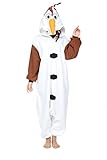 Newcosplay Polar Fleece Onesies Pajamas (L, Olaf)