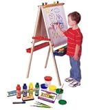Melissa & Doug Deluxe Standing Easel & Companion Supply Set Bundle