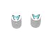 Butterfly - Motorcycle Bike Bicycle - Tire Rim Schrader Valve Stem Caps - White
