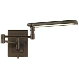 Buy Bronze Banker Style LED Plug-In Swing Arm Wall Lamp by Universal Lighting and Decor
