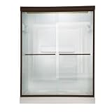 American Standard AM00370.400.224 Euro Frameless By-Pass Shower Doors with Clear Glass, Oil Rubbed Bronze