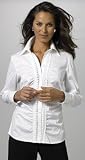 RIBBON-TRIM FEMININE BLOUSE