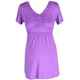 Purple Maternity Short Sleeve Shirt