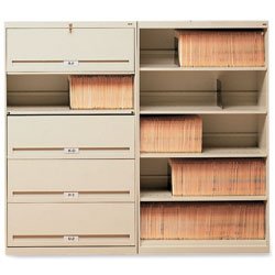TENNSCO Fixed-Shelf File Cabinets - Putty