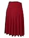 LE3NO Womens Lightweight Flared Midi Skater Skirt with Stretch
