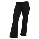 Black Low Rise Flared Comfortable girls and womens jersey louge pajama or sports pants. 3 Youth sizes