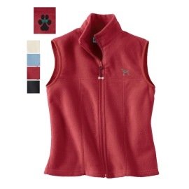 Ladies Fleece Unlined Vest Weimaraner