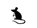 Pack of 3 Mouse Stencils Made from 4 Ply Mat Board 11x14, 8x10, 5x7