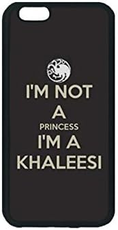 I am not a princess I am a khaleesi pattern Game of Thrones Custom Image Special Designed for Apple iphone 6 4.7" phones case,Black Silicone Rubber TPU iphone6 4.7" inch Case Cover