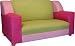 Toys: Small picture for Elite VIP Kids Sofa by Fantasy Furniture   Green / Pink Leather