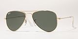 IMAGE OF Ray Ban Aviator Small Metal Sunglasses RB3044 L0207 Arista/Crystal Green G-15XLT 52mm