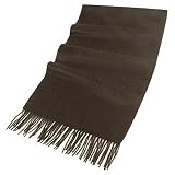 Basile Extra-Soft Brown Cashmere Long Scarf