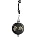 Custom Handcrafted Round Horn RUTH Chinese Name Belly Ring