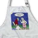 Halloween - Zombie on Atkins Diet - BLACK Full Length Apron With Pockets 22w X 30l