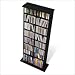 Prepac Black Double Media (DVD,CD,Games) Storage Tower