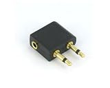Airline Headphone Adapter 1/8" 3.5mm to dual 3.5mm plug