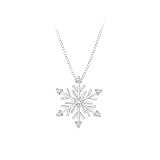 Sterling Silver 1/10 ct. Diamond ''Snow Flake'' Pendant with Chain