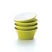 Rachael Ray Dinnerware Round and Square 4-Piece Stoneware Cereal Bowl Set, Green