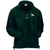 Men's Full Zip Fleece German Shepherd White