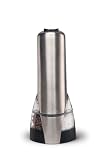Cole and Mason Buzz Buzz 2-in-1 Electronic Salt or Pepper Mill, Stainless Steel