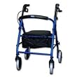 Soft Seat Lightweight Rollator with Round Back - Black