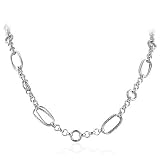 Sterling Silver Fancy Link Necklace 18