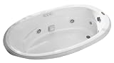 Jacuzzi N850959WH Gallery 5 Oval Acrylic 62-Inch by 43-Inch by 19-Inch Whirlpool Bath, White Finish